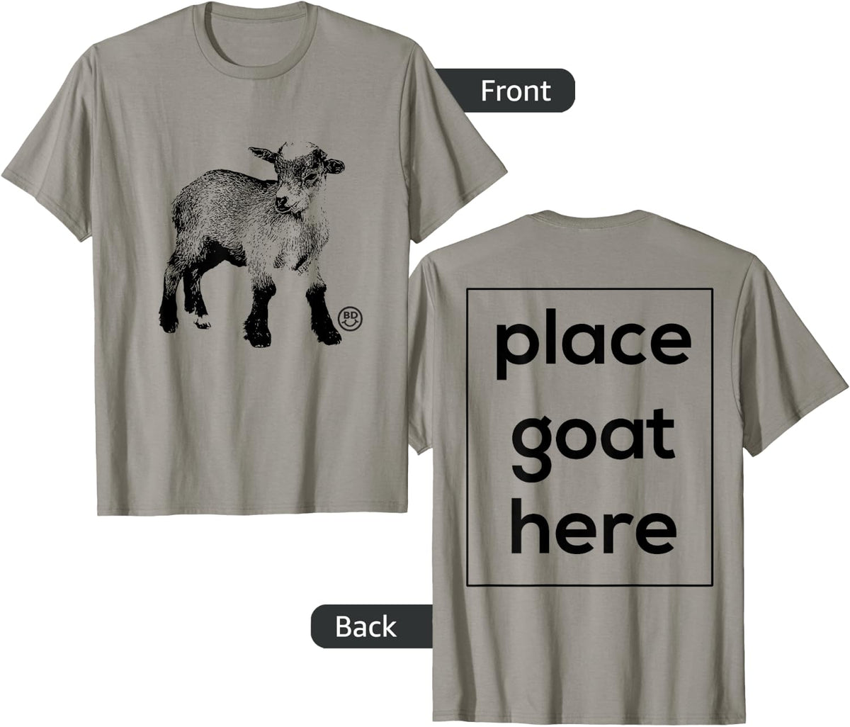 GOAT YOGA T-Shirt Place Goat Here T-Shirt | US Viral Pick | Aesthetic Casual Look