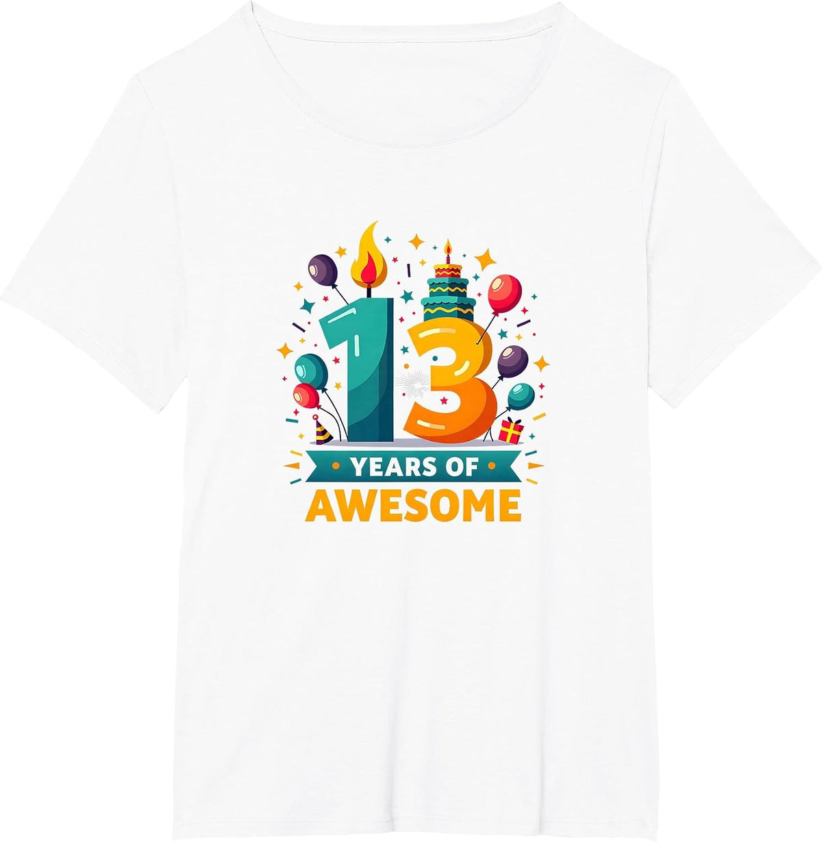 13 Birthday Celebration Thirdesignn Years of Awesome Apparel | Best Seller | Customer Favorite