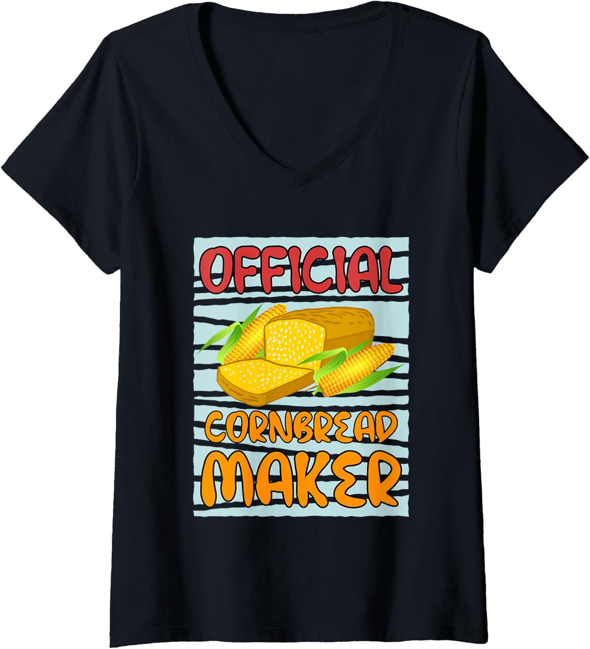 Officially Cornbread Maker Cooking Chef V-Neck Apparel | Premium Quality | Comfort Daily Wear