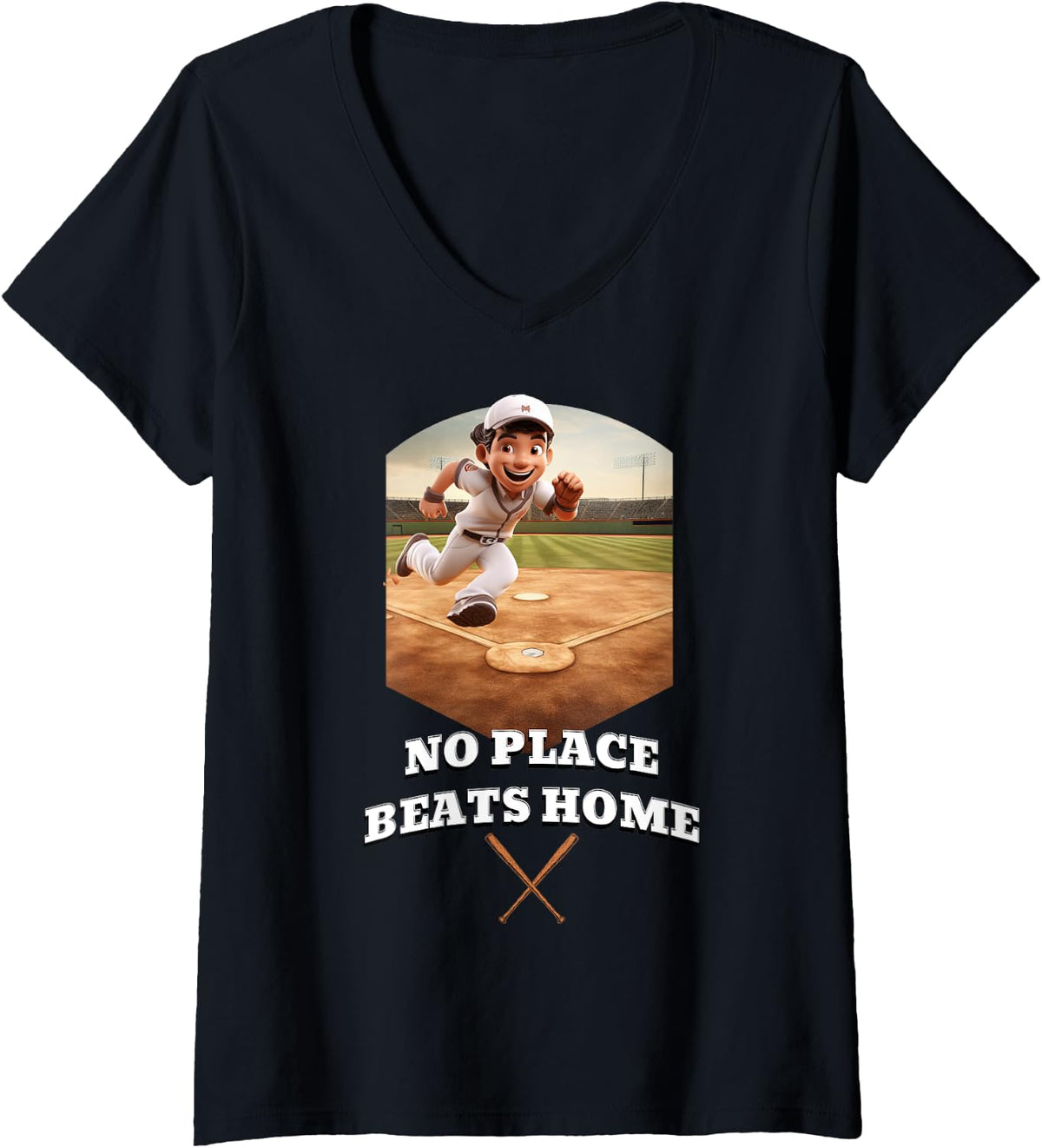Funny No Place Beats Home Baseball Kids Boys V-Neck Apparel | Top Conversion Title | High CTR Boost