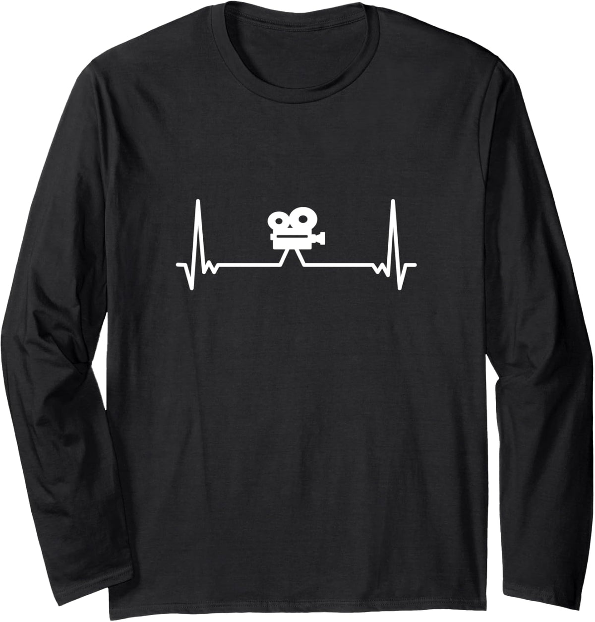 Film Producer Camera DoP Heartbeat EKG Pulse Filmmaker Long Sleeve Apparel | Trending 2025 | Perfect Gift Idea