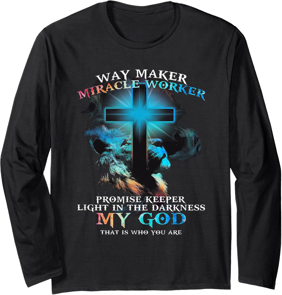 Way maker Miracle Worker Jesus Lion Long Sleeve Apparel | Best Seller Pick | Aesthetic Fit