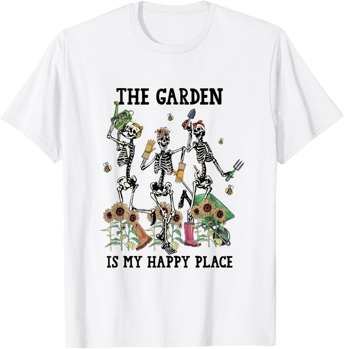 Gardening Funny Quote Garden Lover Plant Flower Happy Place Apparel | Premium Quality | Perfect Gift Choice