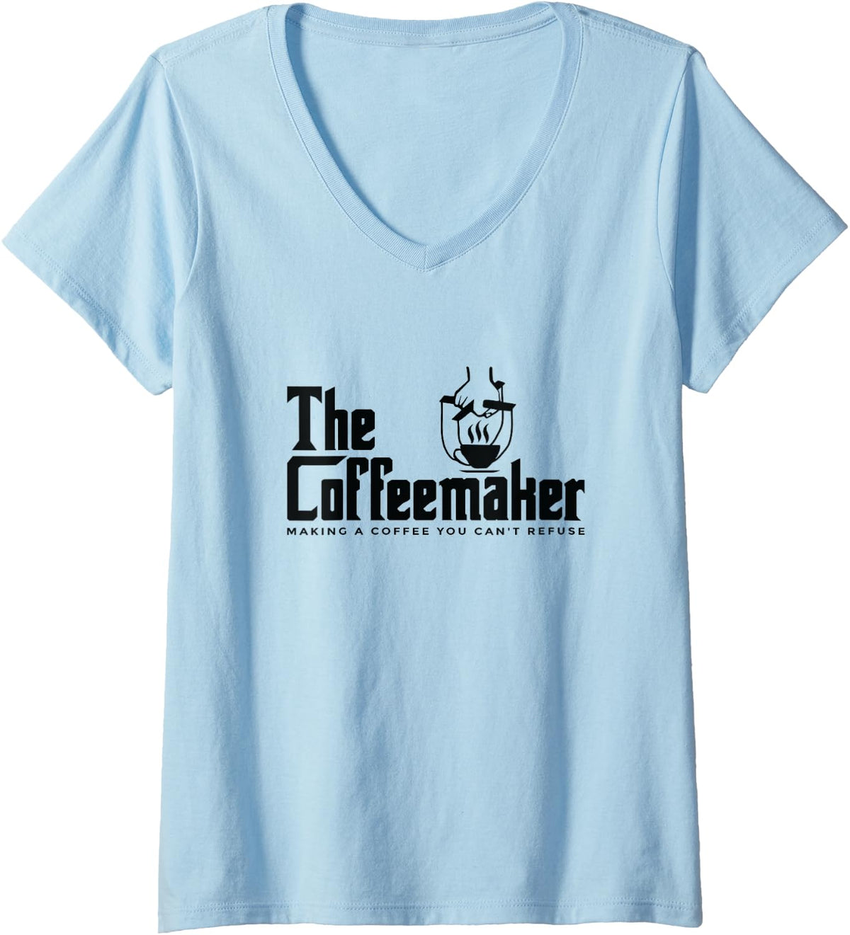 Womens Coffee Bean Cappuccino Espresso Bartender Coffee Maker V-Neck Apparel | Best Seller Pick | Comfort Daily Wear