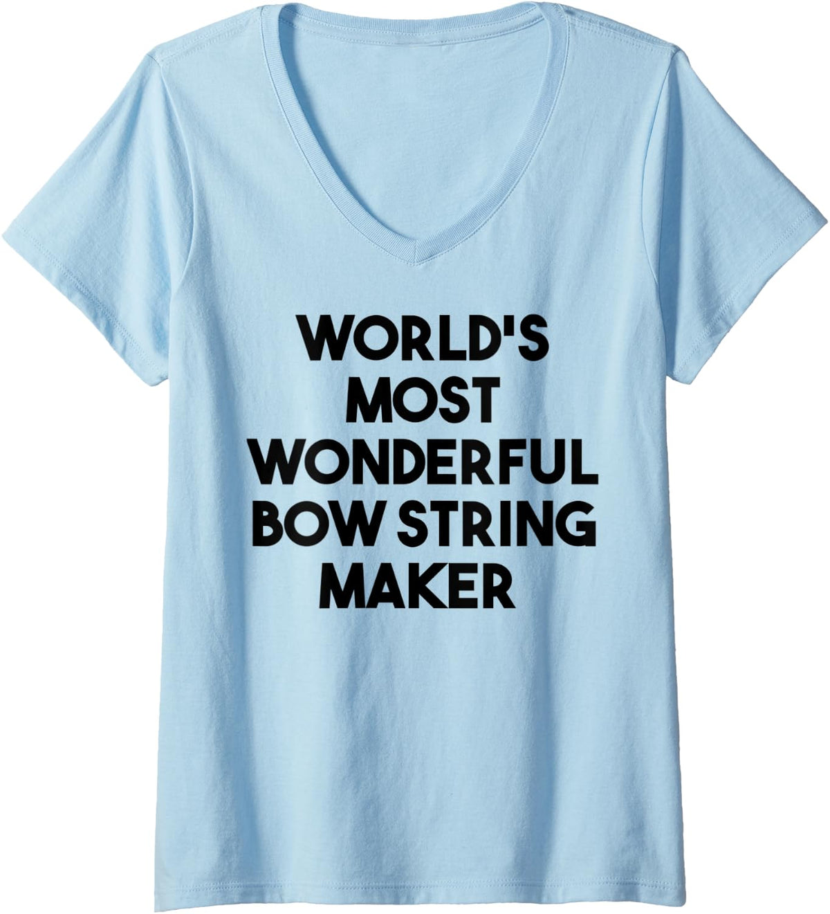 Womens World's Most Wonderful Bow String Maker V-Neck Apparel | Best Seller Pick | Must-Have Style