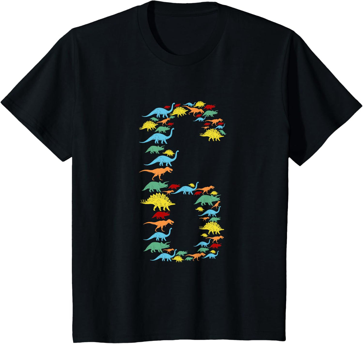 Dinosaur 6th Birthday Gift T-Shirt For 6 Year Old Boys Girls T-Shirt | Premium Quality | Top Rated Comfort