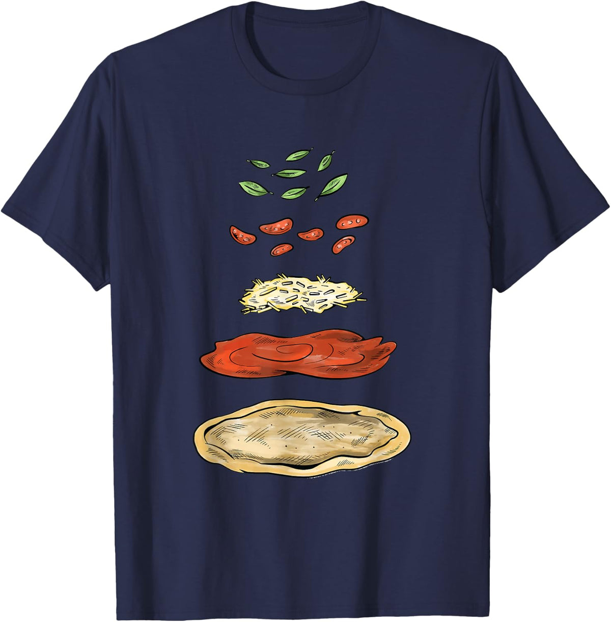 Retro Italian Food Pizza Ingredients Pizza Maker Pizza Baker Apparel | High Search Volume | Comfort Daily Wear