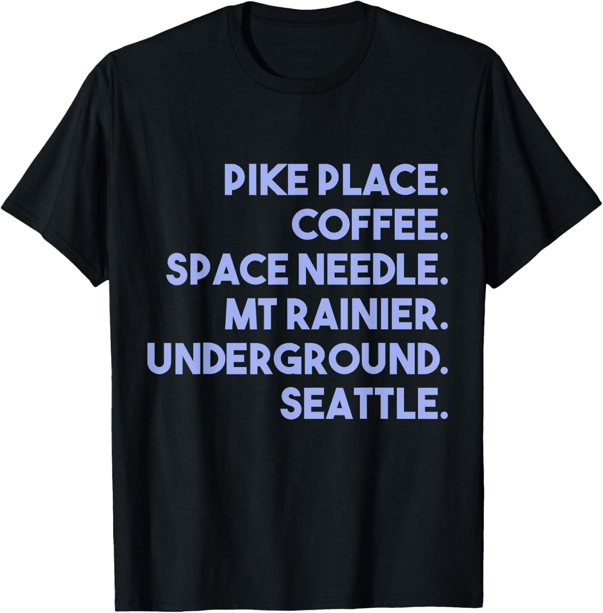 Things of Seattle T-Shirt Pike Place, Coffee, Space Needle T-Shirt | Bestseller Style | Aesthetic Casual Look