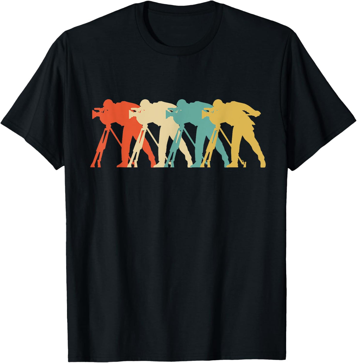 Vintage Retro Art Cameraman Filmmaker Filming T Shirt Gift T-Shirt | High Search Volume | Perfect Gift Idea