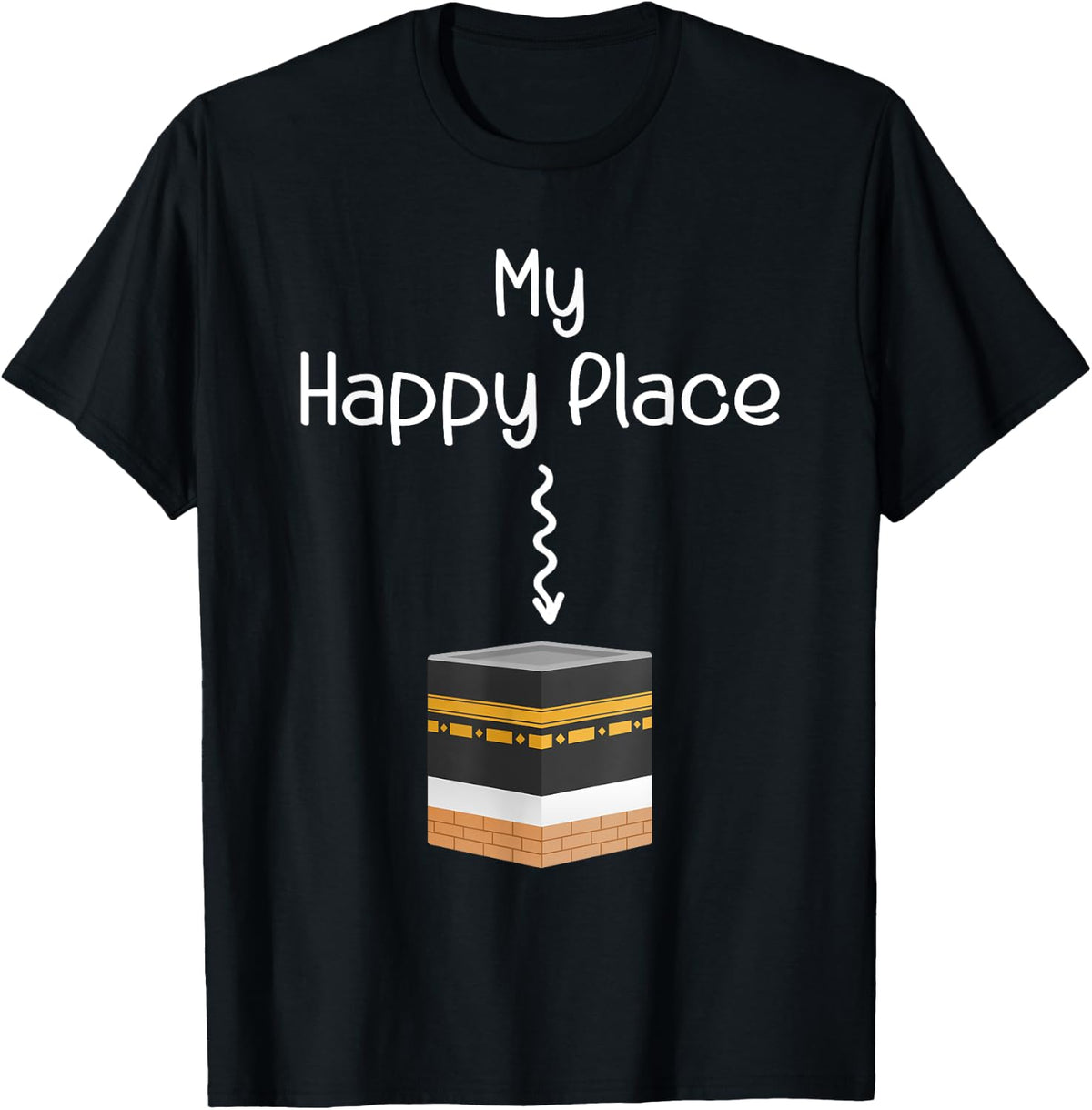 Mecca Muslim Islam Mosque Masjid My Happy Place Kaaba Apparel | Google Shopping Optimized | High CTR Boost