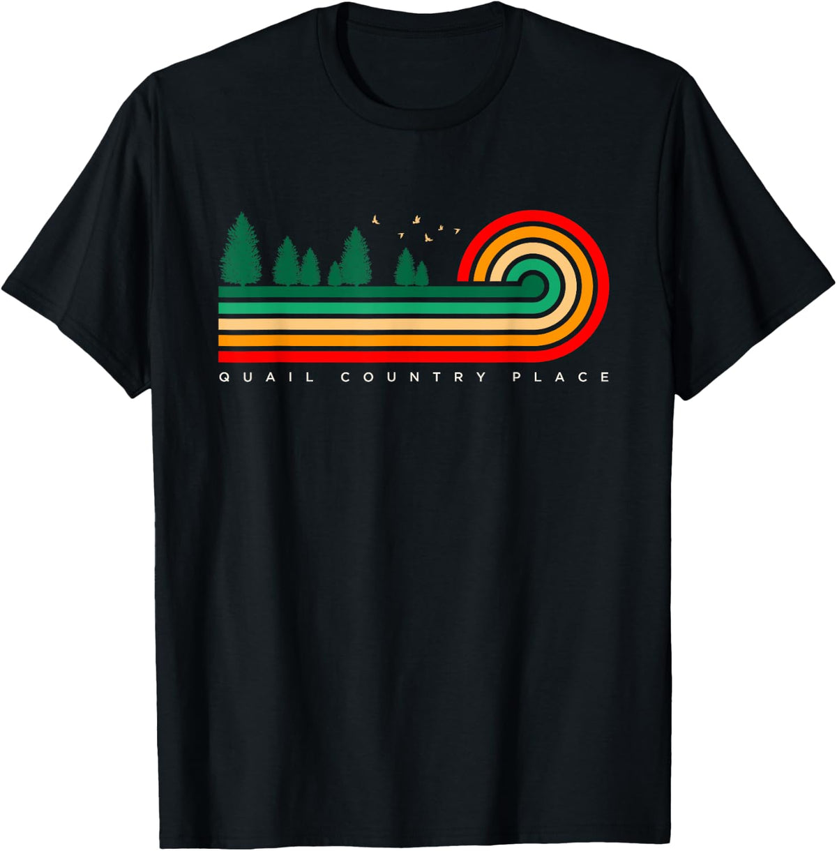 Evergreen Vintage Stripes Quail Country Place, Arizona Apparel | US Viral Pick | Aesthetic Casual Look