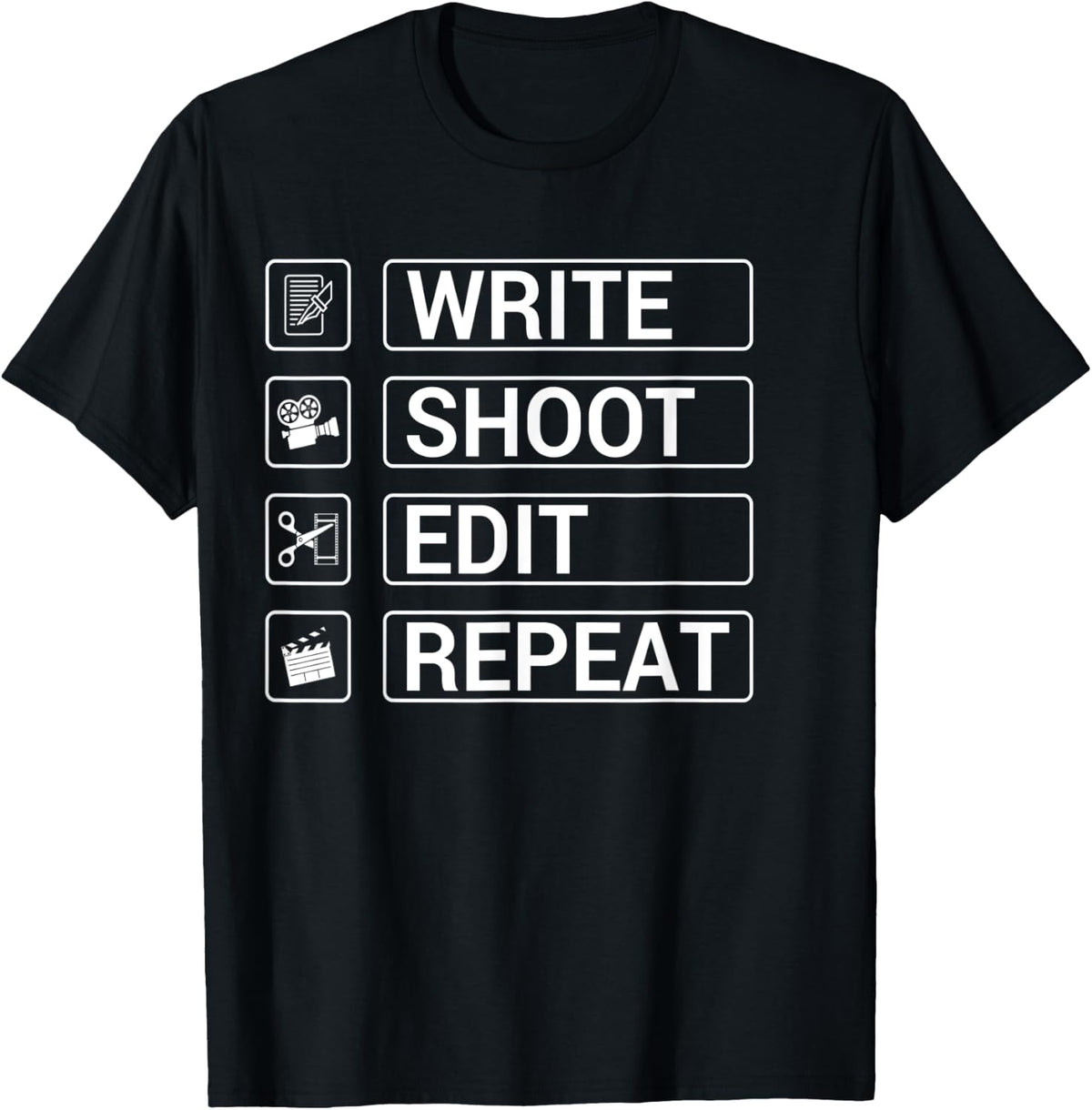 Write Shoot Edit Repeat Filmmaking Movie Director Filmmaker Apparel | Best Seller Pick | Must-Have Style