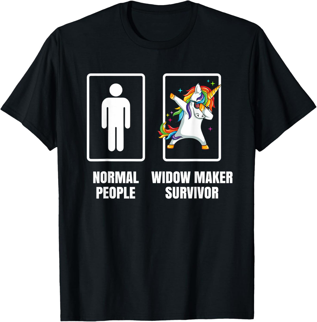 Dabbing Unicorn Widow Maker Heart Attack Survivor Get Well Apparel | Best Seller Pick | Aesthetic Fit