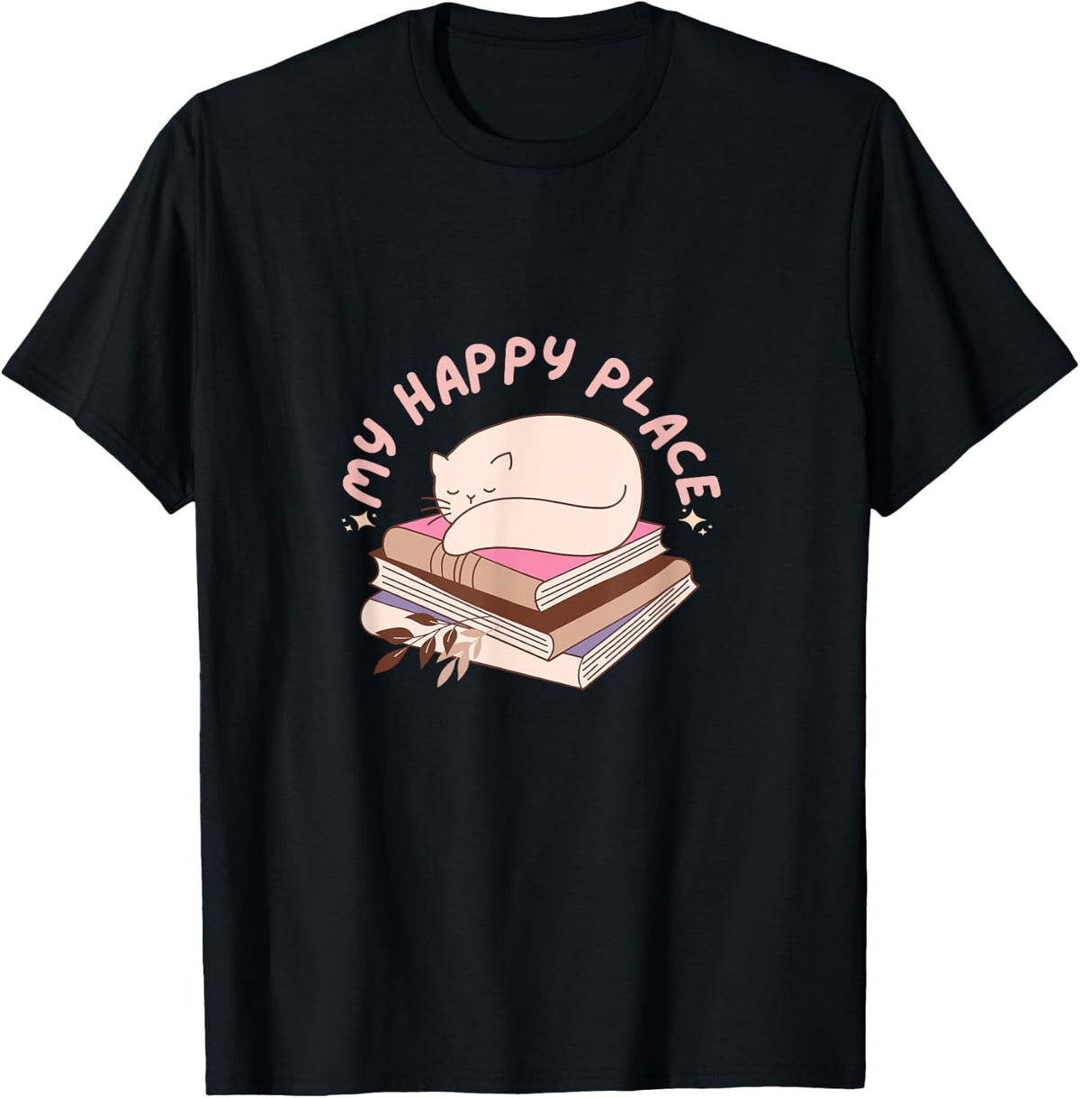Cat Lover Bookworm, Read & Meow, Books & Cats My Happy Place Apparel | Google Shopping Optimized | Top Rated Comfort