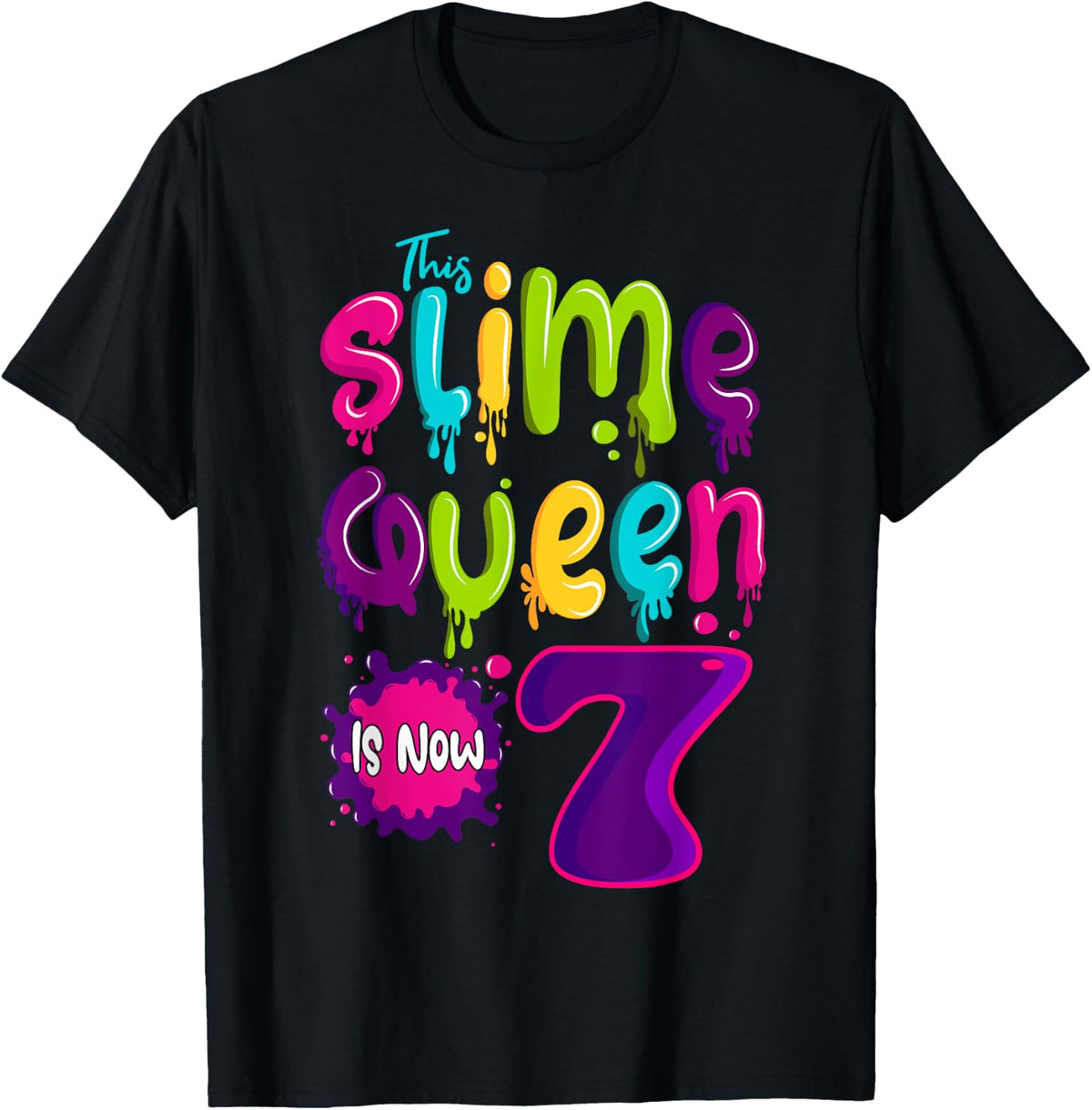 Slime 7th Birthday Queen Crafter Sensory Play Squish Maker Apparel | High Search Volume | Must-Have Style