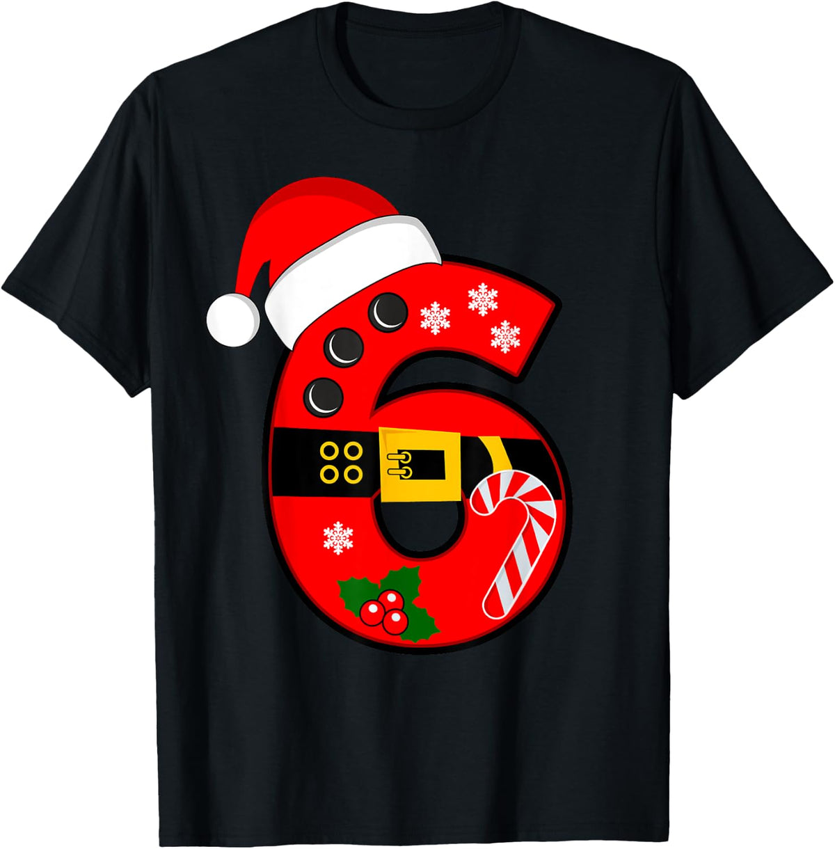 6 Year Old Christmas Santa 6th Birthday Kids Cute Tee Funny Apparel | Top Conversion Title | Top Rated Comfort