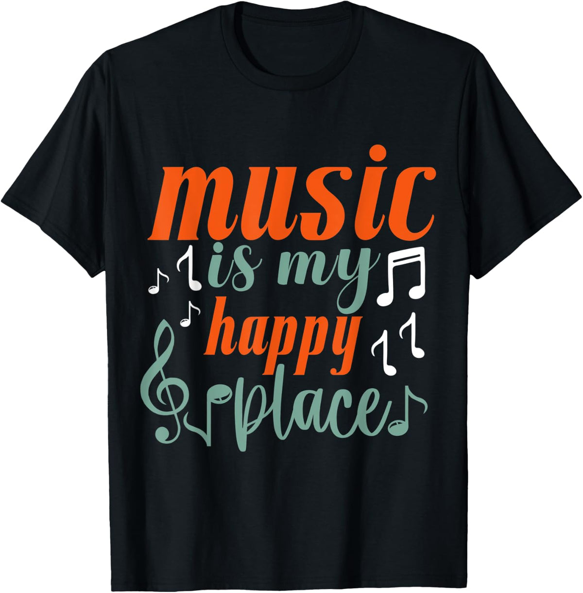 Fall in Music and Write Lyrics Music Is My Happy Place Apparel | Bestseller Style | Perfect Gift Choice