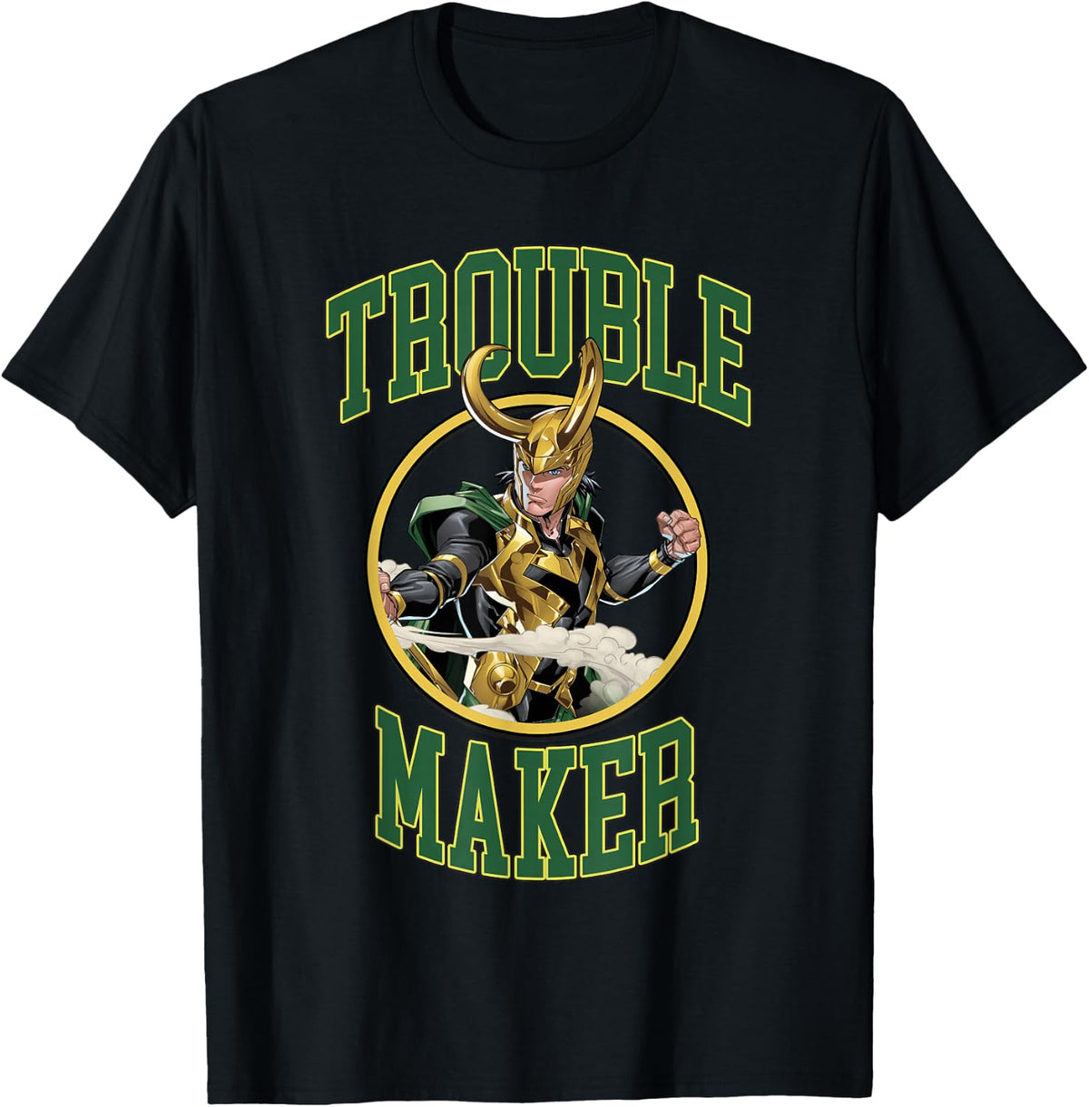 Marvel Comics Retro Classic Loki Trouble Maker Portrait Apparel | US Viral Style | Comfort Daily Wear