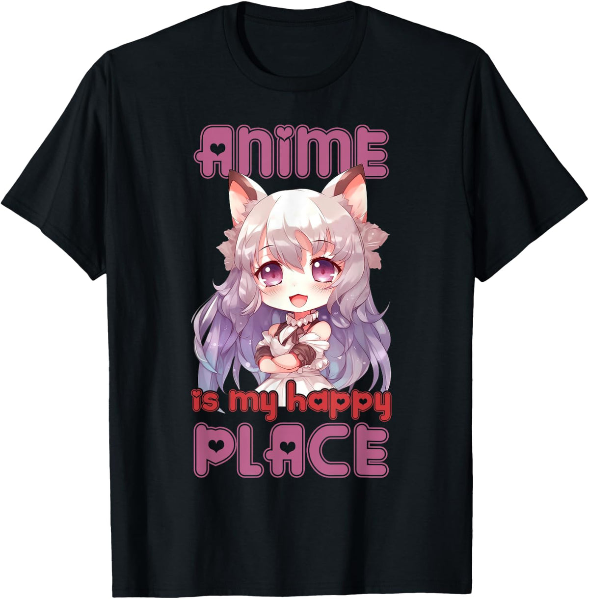 Anime is My Happy Place Kawaii Girl - Funny Fan Lover Apparel | Bestseller Style | Daily Wear Essential