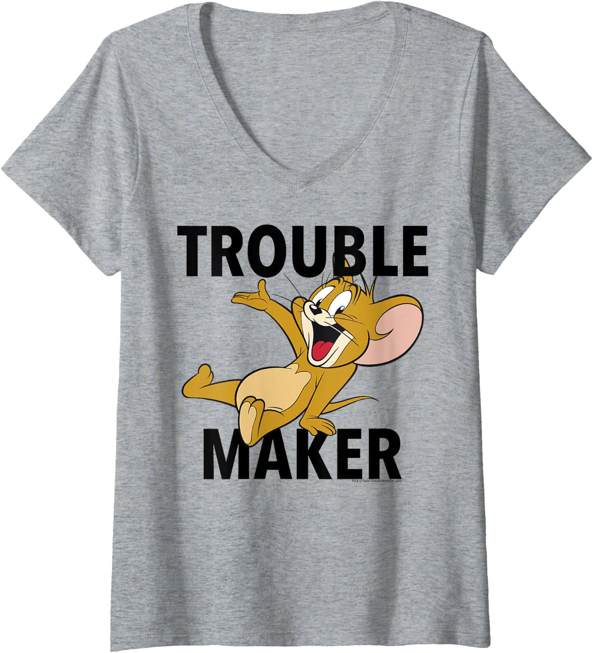 Womens Tom And Jerry Trouble Maker Portrait V-Neck Apparel | High Search Volume | Comfort Daily Wear